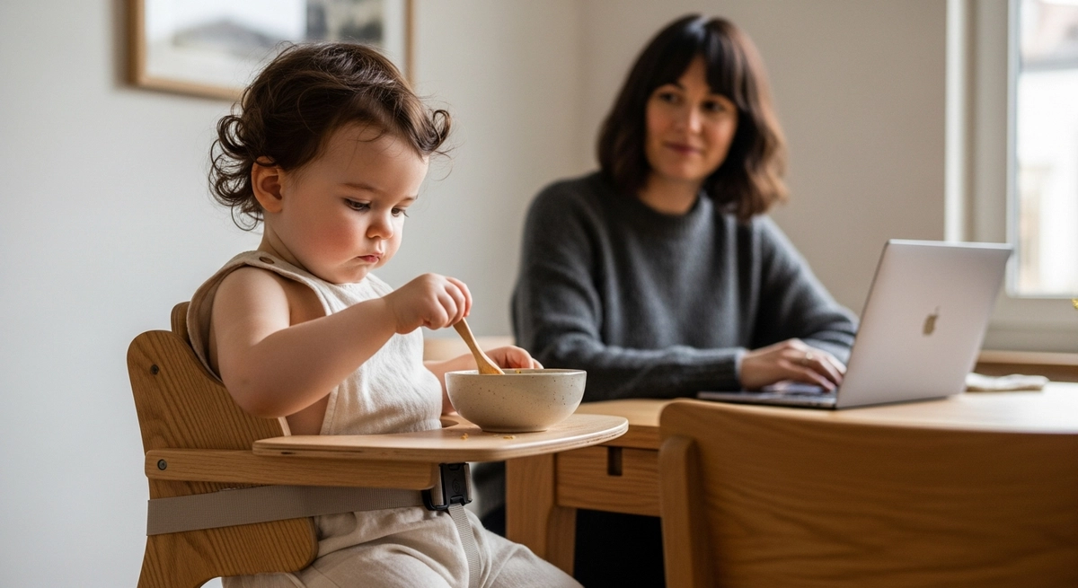 ベビーチェアをダイニングチェアに載せる運用—子育て期の工夫