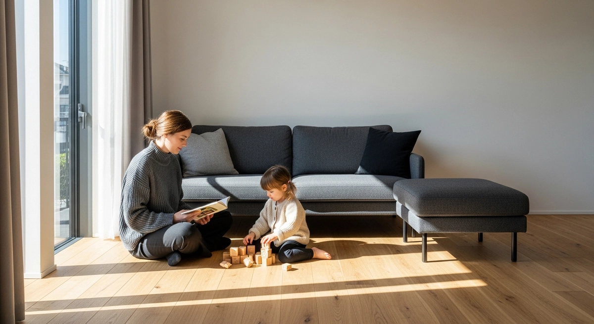 狭小LDKで過ごす母と娘—ダイニングテーブル不在の生活