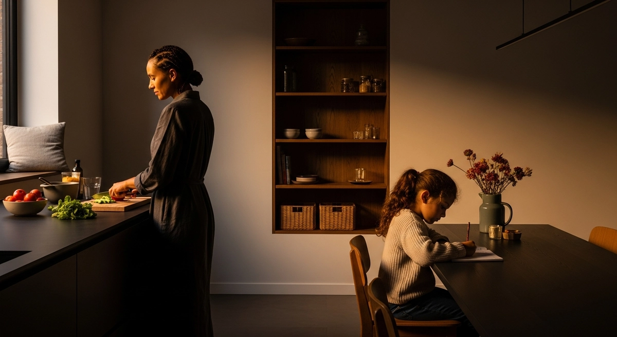 役割が複数の場所に分散された空間—親と子それぞれの居場所