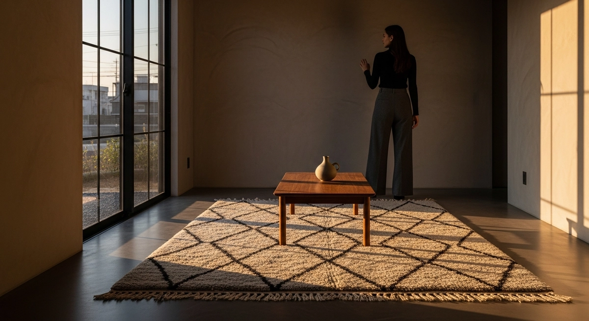 グレーのベニワレンラグが人気の理由