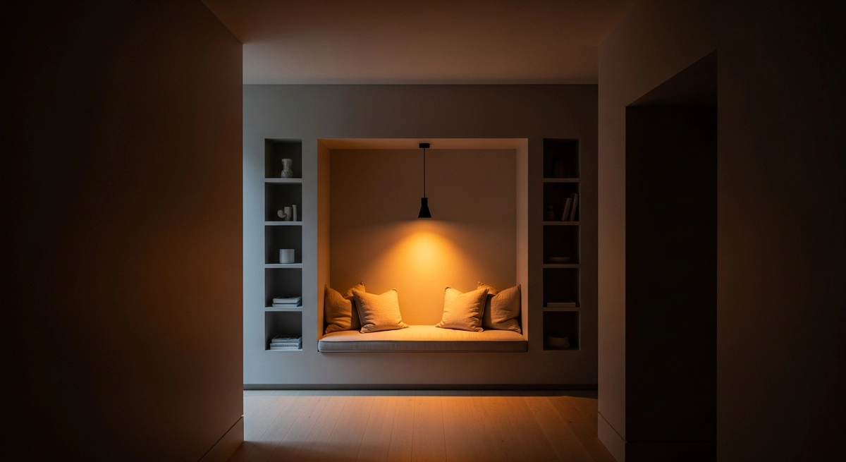 欧米邸宅のヌック — 表層要素がゆったり配置された関係性