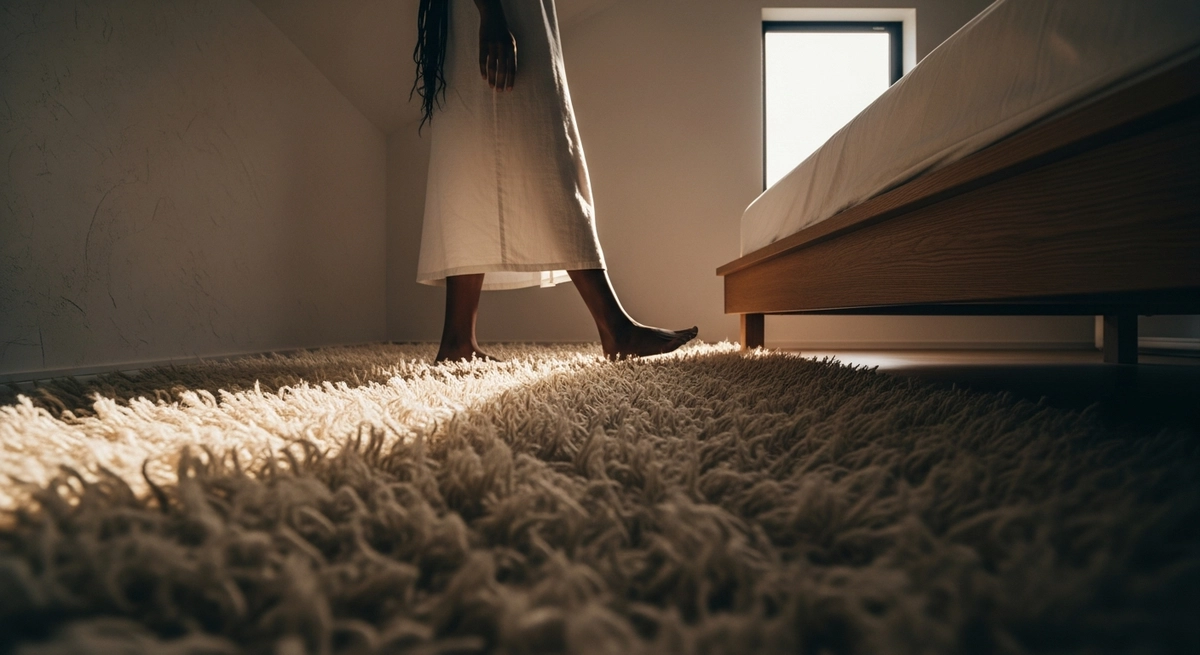 ウールシャギーラグの踏み心地と注意点