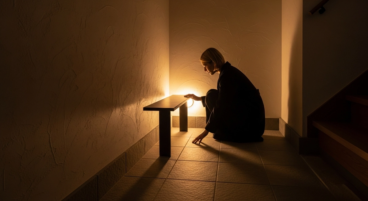 壁と床の見え方まで含めて光の落ち方を整える