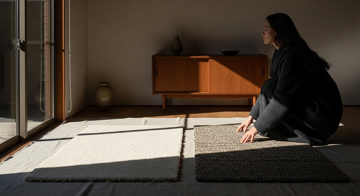 ウール100%と混紡ラグの違い
