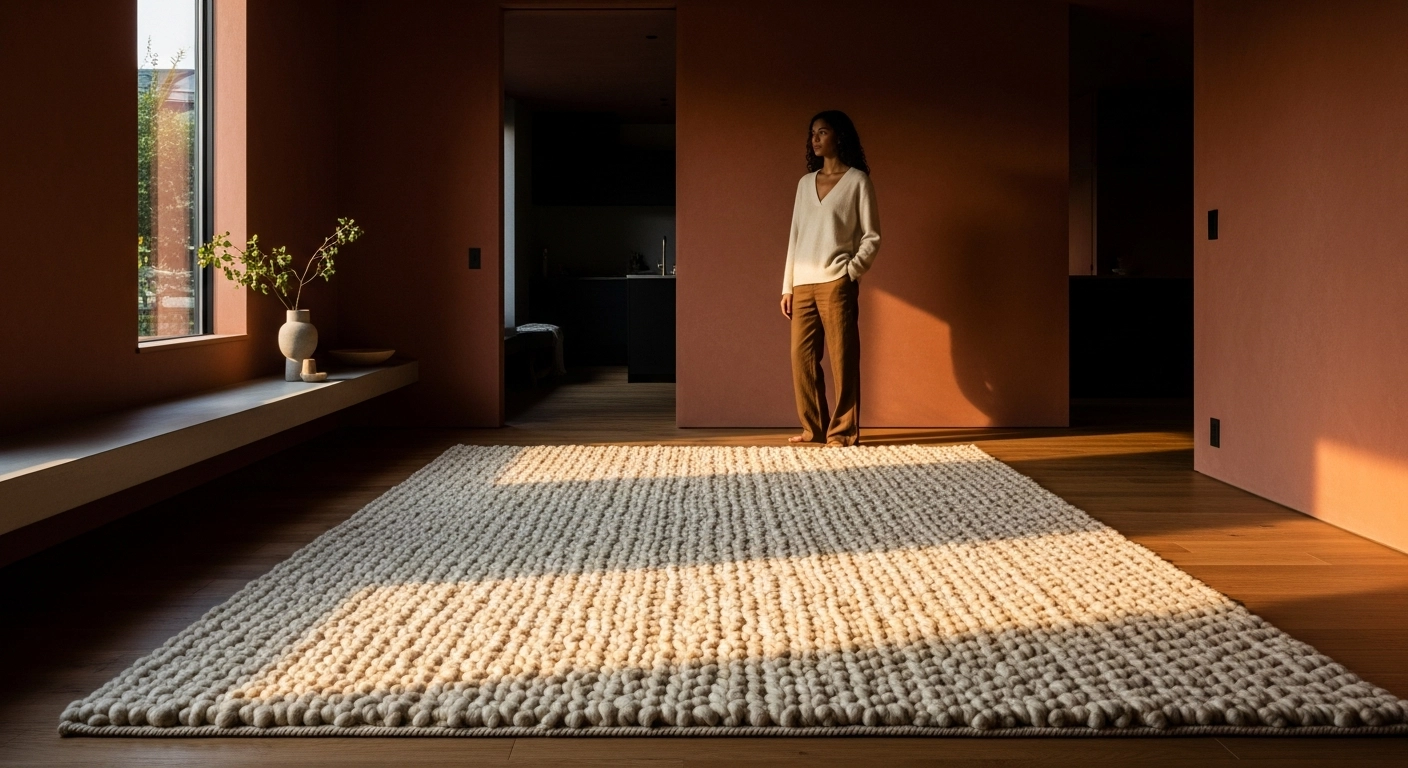 ラグ ウール素材の全知識｜選び方からお手入れまで解説 - アイキャッチ